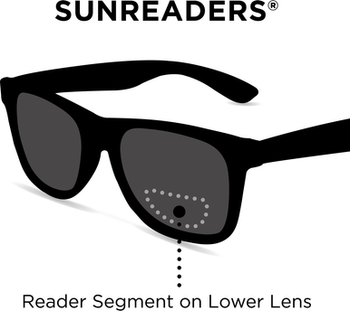 Men's Blade Reading Glasses In Black By Foster Grant - Shake Black-Mirrored SunReaders® - +3.50