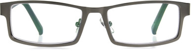 Men's Rectangle Reading Glasses In Gunmetal By Foster Grant - Sawyer - +1.25