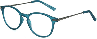 Unisex Round Reading Glasses In Teal By Foster Grant - McKay - +3.50