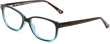 Women's Square Reading Glasses In Teal By Foster Grant - Alicia - +1.25