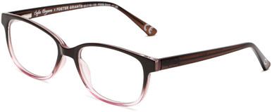 Women's Square Reading Glasses In Clear Rose By Foster Grant - Alicia - +1.25