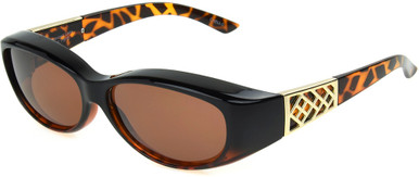 Women's Oval Sunglasses In Tortoise With Brown Lenses By Foster Grant - Andrea