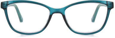 Women's Cat Eye Reading Glasses In Teal By Foster Grant - Areva - +1.00