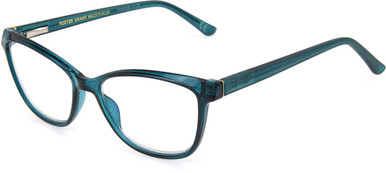 Women's Cat Eye Reading Glasses In Teal By Foster Grant - Areva - +3.50