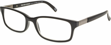 Men's Rectangle Reading Glasses In Black By Foster Grant - Boston - +3.25