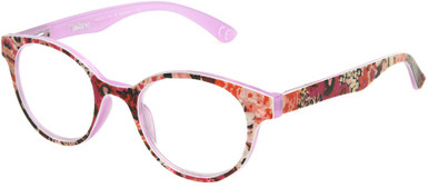 Women's Round Reading Glasses In Pink By Foster Grant - Chiara - +2.75
