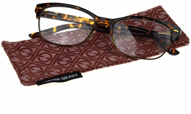 Women's Club Reading Glasses In Tortoise By Foster Grant - Cleo Tortoise - +3.00