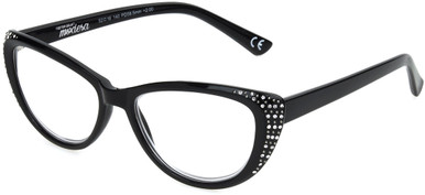 Women's Cat Eye Reading Glasses In Black By Foster Grant - Darla - +2.00