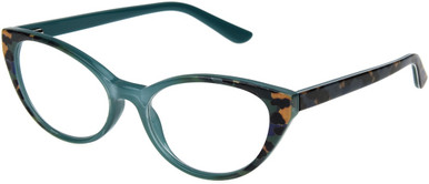 Women's Cat Eye Reading Glasses In Teal By Foster Grant - Diane - +3.50