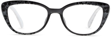 Women's Cat Eye Reading Glasses In Black By Foster Grant - Dreamer - +3.00