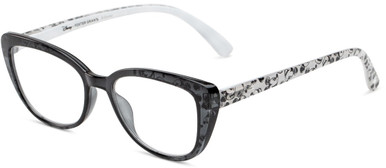 Women's Cat Eye Reading Glasses In Black By Foster Grant - Dreamer - +2.50