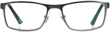 Men's Rectangle Reading Glasses In Gunmetal By Foster Grant - Eli - +3.00
