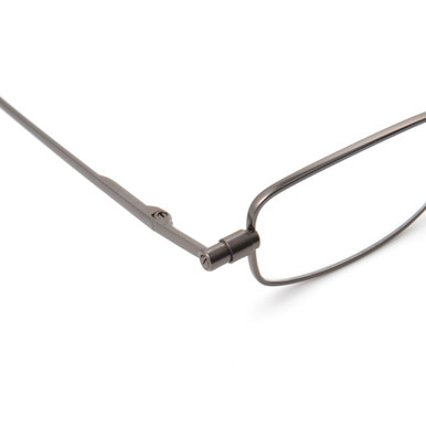 Unisex Rectangle Reading Glasses In Gunmetal By Foster Grant - Gavin Fold Flat - +3.25