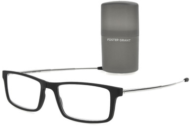 Men's Rectangle Reading Glasses In Black By Foster Grant - Gino - +1.00