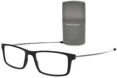 Men's Rectangle Reading Glasses In Black By Foster Grant - Gino - +1.50