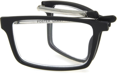 Men's Rectangle Reading Glasses In Black By Foster Grant - Gino - +1.50