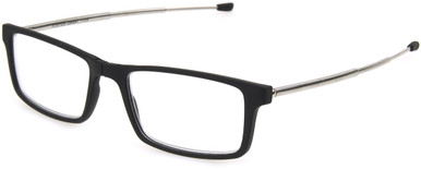 Men's Rectangle Reading Glasses In Black By Foster Grant - Gino - +1.50