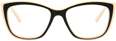 Women's Square Reading Glasses In Black By Foster Grant - Gloria - +2.50