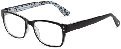 Unisex Square Reading Glasses In Black By Foster Grant - Iconic - +3.00