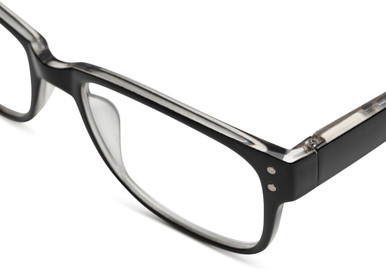 Unisex Square Reading Glasses In Black By Foster Grant - Iconic - +2.00