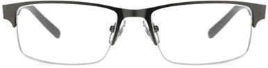 Men's Rectangle Reading Glasses In Gunmetal By Foster Grant - IRONMAN® IM1001 - +2.50