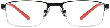 Men's Rectangle Reading Glasses In Black By Foster Grant - IRONMAN® IM1003 - +1.50