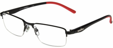 Men's Rectangle Reading Glasses In Black By Foster Grant - IRONMAN® IM1003 - +1.25