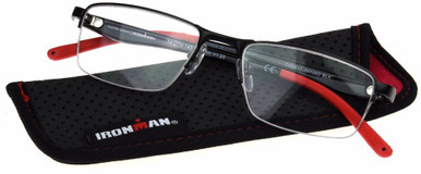 Men's Rectangle Reading Glasses In Black By Foster Grant - IRONMAN® IM1003 - +1.25