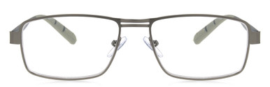 Men's Square Reading Glasses In Gunmetal By Foster Grant - IRONMAN® IM1004 - +3.00