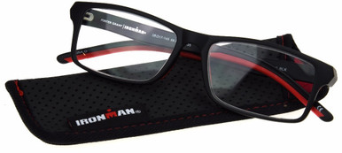 Men's Rectangle Reading Glasses In Black By Foster Grant - IRONMAN® IM2000 - +3.00