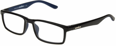 Men's Rectangle Reading Glasses In Black By Foster Grant - IRONMAN® IM2002 - +1.50