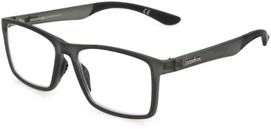 Men's Square Reading Glasses In Gray By Foster Grant - IRONMAN® IM2003 - +2.75
