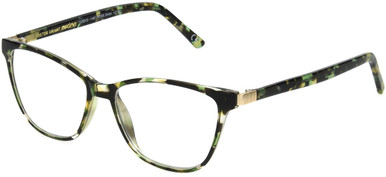 Women's Cat Eye Reading Glasses In Green By Foster Grant - Kimora - +3.25