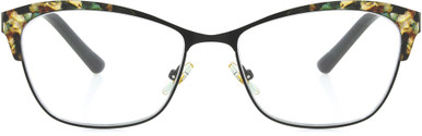 Women's Cat Eye Reading Glasses In Black And Taupe By Foster Grant - Laura - +1.25