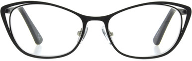 Women's Cat Eye Reading Glasses In Black By Foster Grant - Lizzie - +1.25