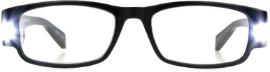 Unisex Rectangle Reading Glasses In Black By Foster Grant - Lloyd Lighted - +2.50