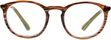 Unisex Round Reading Glasses In Brown By Foster Grant - McKay Brown - +1.75