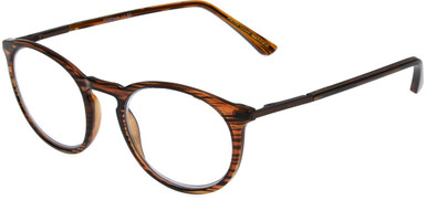 Unisex Round Reading Glasses In Brown By Foster Grant - McKay Brown - +3.25