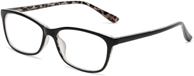 Women's Square Reading Glasses In Black By Foster Grant - Rachel - +1.75