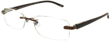 Men's Rectangle Reading Glasses In Brown By Foster Grant - Rick - +1.50