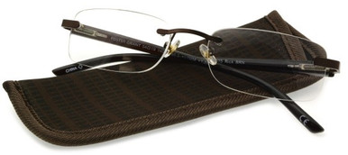 Men's Rectangle Reading Glasses In Brown By Foster Grant - Rick - +1.50