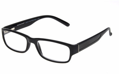 Men's Rectangle Reading Glasses In Black By Foster Grant - Rocket - +2.50