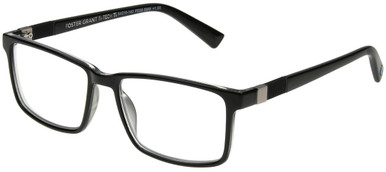 Men's Rectangle Reading Glasses In Black By Foster Grant - Ti-Tech Black - +3.25