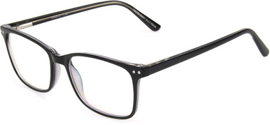 Men's Square Reading Glasses In Black By Foster Grant - Troy - +1.75