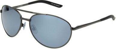 Men's Aviator Sunglasses In Gray With Gray Lenses By Foster Grant - Warning