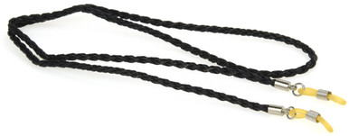 Unisex Lanyard Cord By Foster Grant - Leather Weave Black Cord