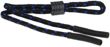 Unisex Lanyard Cord By Foster Grant - Speckled Nylon Black & Blue Cord