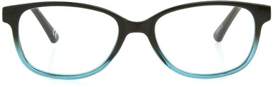 Women's Square Blue Light Glasses In Brown And Blue By Foster Grant - Alicia Multi Focus™ Blue - +1.75