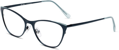 Women's Cat Eye Reading Glasses In Blue By Foster Grant - Victoria - +1.00