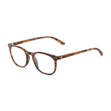 Men's Round Reading Glasses In Tortoise By Foster Grant - Caiden Pop Of Power® Bifocal Style Readers - +1.50